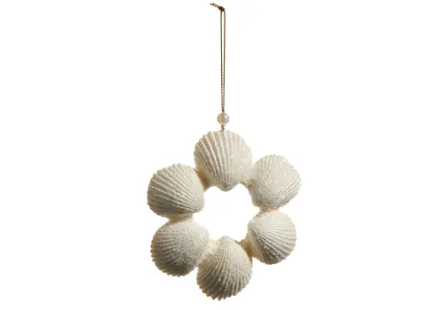 4.5" Shell  Wreath Ornament 