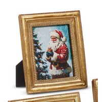 6" Winter Holiday Scene Framed Art