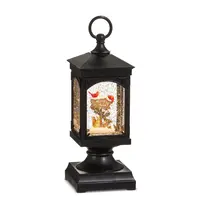 9.5" Cardinal on Sign Lighted Water Lantern