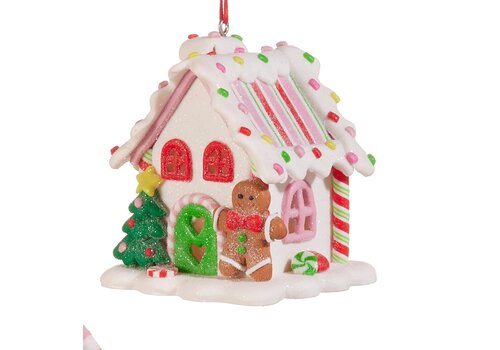 Candy Gingerbread House Orn 