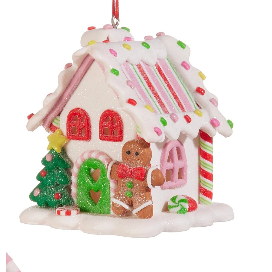 Candy Gingerbread House Orn