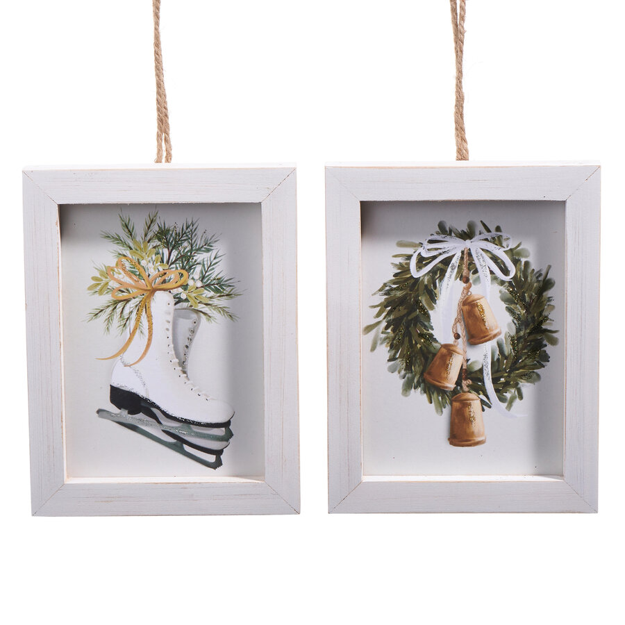 Farmhouse Frost Framed Orn