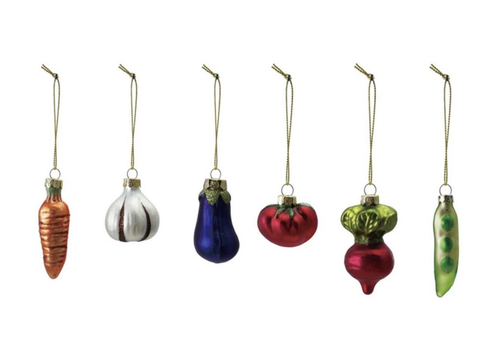  Creative Co-Op Glass Vegetable Ornament 