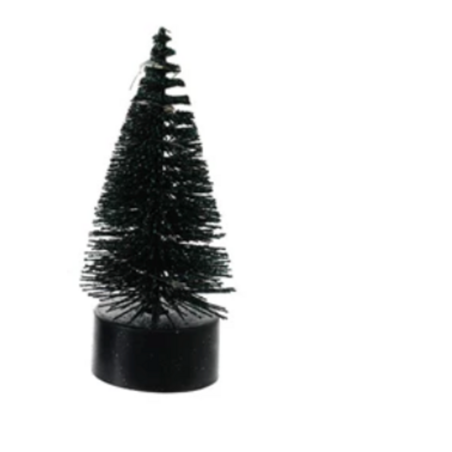 Green Bottle Brush Tree with LED Lights