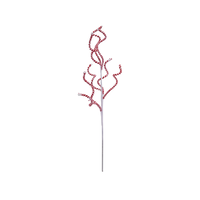 27" Red & White Striped Swirl Stem