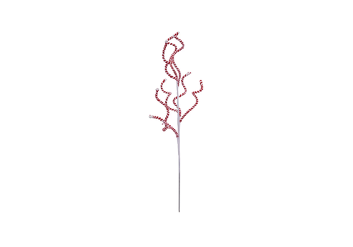  Creative Co-Op 27" Red & White Striped Swirl Stem 