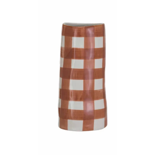  Creative Co-Op Hand-Painted Stoneware Vase 