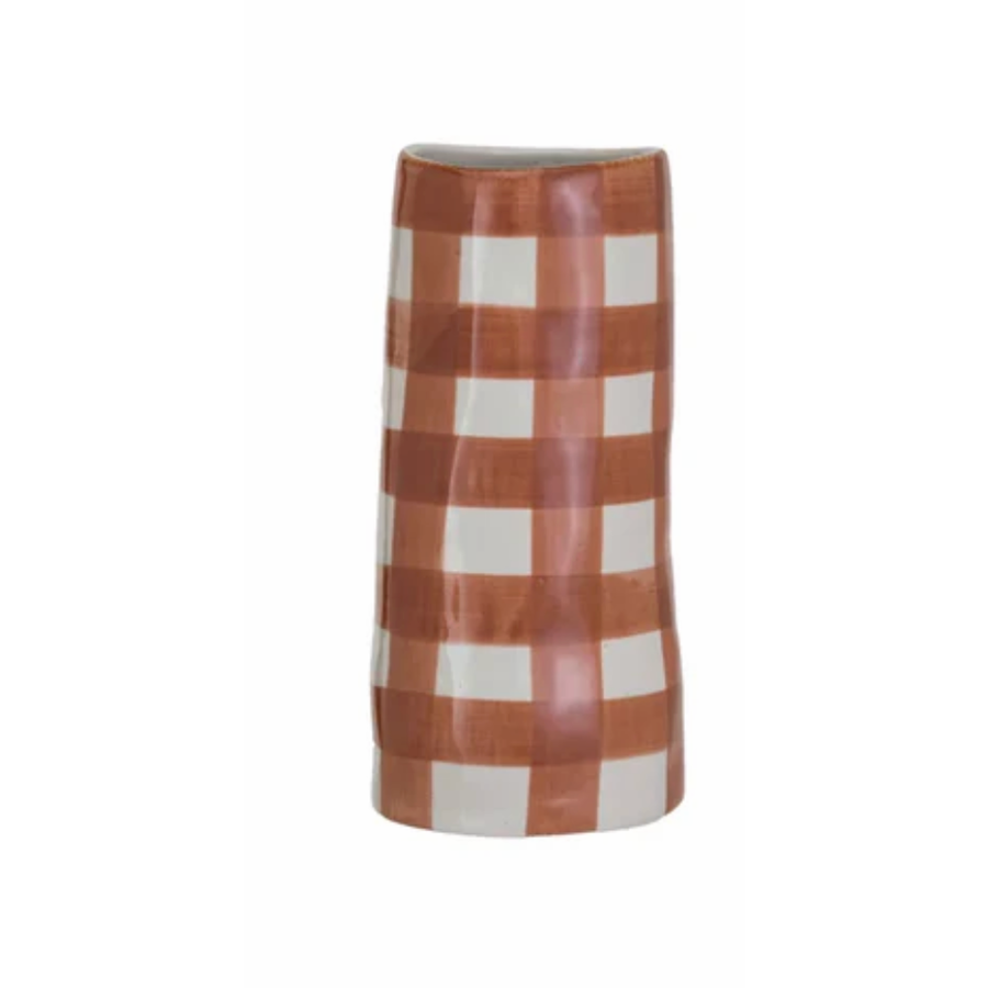 Hand-Painted Stoneware Vase