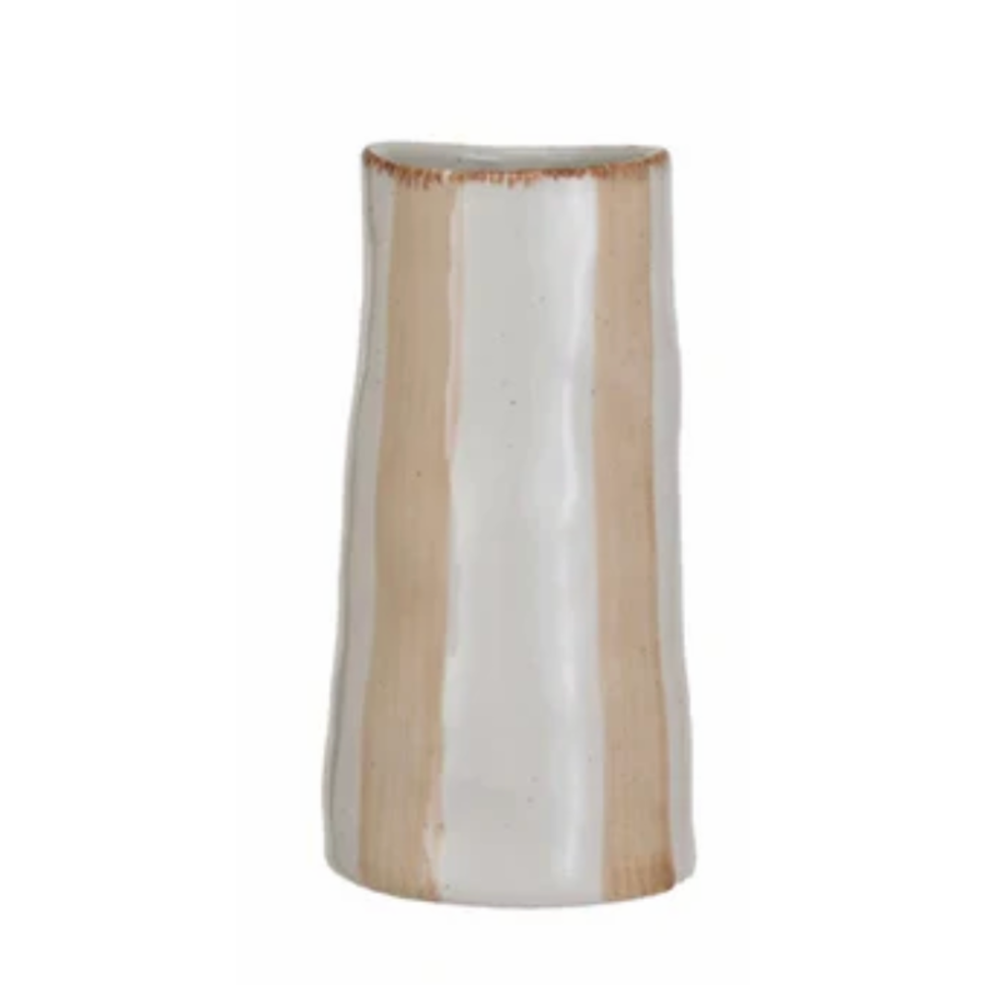 Hand-Painted Stoneware Vase