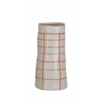 Hand-Painted Stoneware Vase