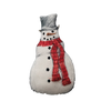 Creative Co-Op Cotton & Linen Printed Snowman Shaped Pillow