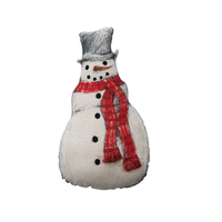 Cotton & Linen Printed Snowman Shaped Pillow