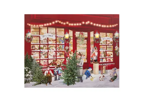  Holiday at the Toy Shop Lighted Wall Art 18x14 