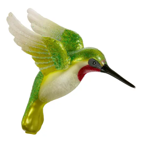  Hummingbird Glitter Orn 4" 
