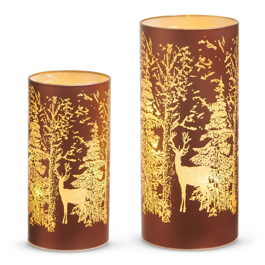 Lighted Forest Trees Lantern