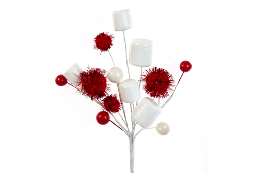  Kurt Adler Marshmallow Pom Pick 