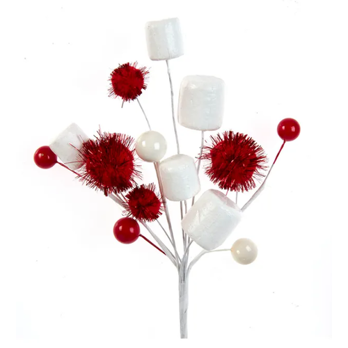  Kurt Adler Marshmallow Pom Pick 