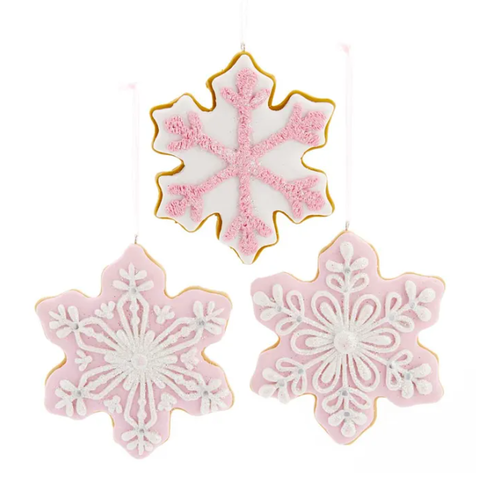  Kurt Adler Pink Snowflake Ornament 