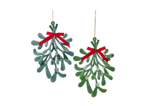  Kurt Adler Mistletoe Leaves Ornament 