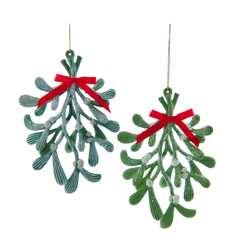  Kurt Adler Mistletoe Leaves Ornament 