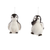 Flocked Penguin Ornament