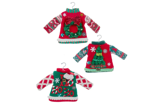 Kurt Adler Ugly Green Sweater Ornament 