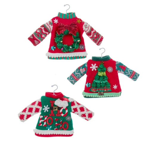  Kurt Adler Ugly Green Sweater Ornament 