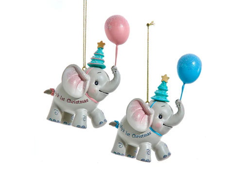  Kurt Adler Elephant Baby Ornament 