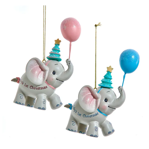  Kurt Adler Elephant Baby Ornament 