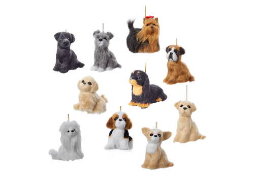 Kurt Adler Plush Dog Ornament 