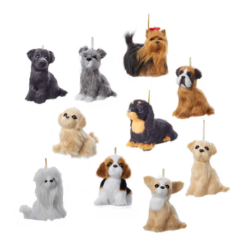  Kurt Adler Plush Dog Ornament 