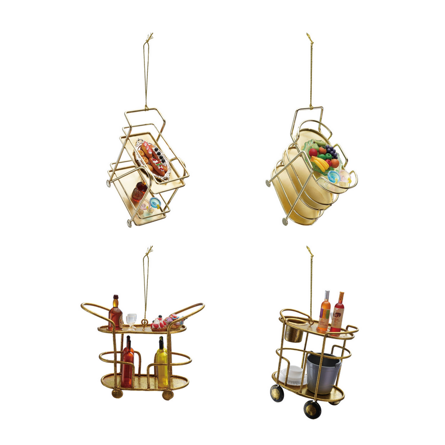 Metal Bar Cart Ornament