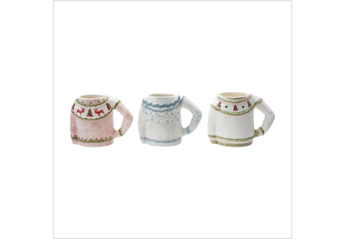  Creative Co-Op Stoneware Sweater Shaped Mug 