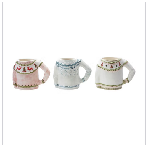  Creative Co-Op Stoneware Sweater Shaped Mug 