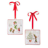 Mouse Square Ornament 5"