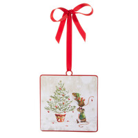 Mouse Square Ornament 5"