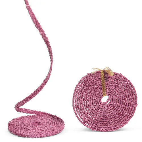  Pink Beaded Garland 15' X 0.5" - sold by yard 