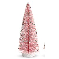 Pink Bottle Brush Tree with Sprinkles