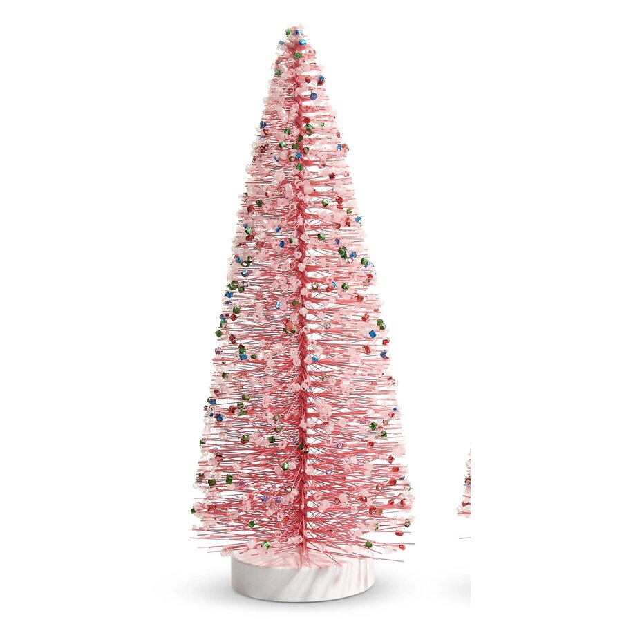 Pink Bottle Brush Tree with Sprinkles