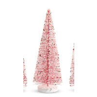 Pink Bottle Brush Tree with Sprinkles
