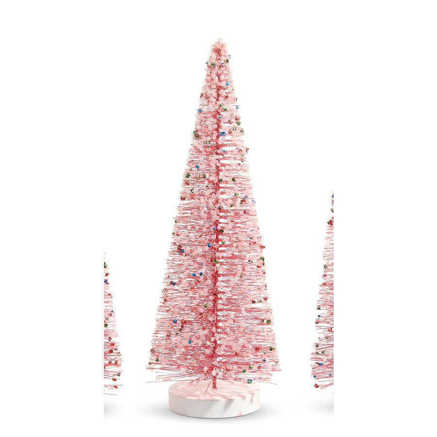 Pink Bottle Brush Tree with Sprinkles