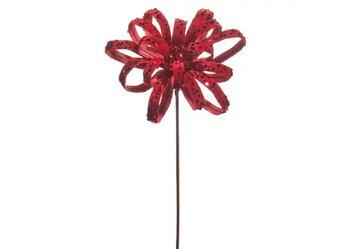  Red Glitter Bow Pick 22" 