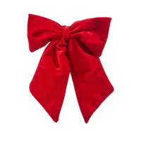 Red Velvet Bow Clip-On Ornament 11"