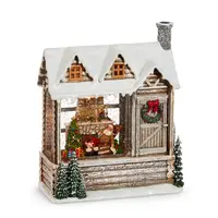 Santa Off Duty Lighted Water Cabin