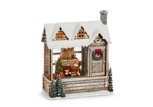  Santa Off Duty Lighted Water Cabin 