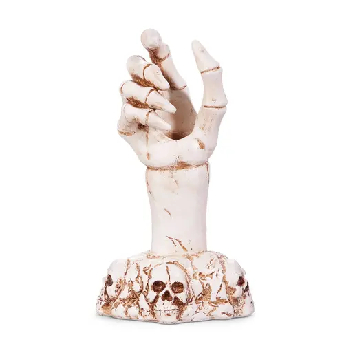  Skeleton Hand Candle Holder 7" 