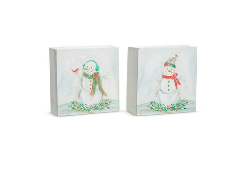  Sketched Snowmen Block 5" 