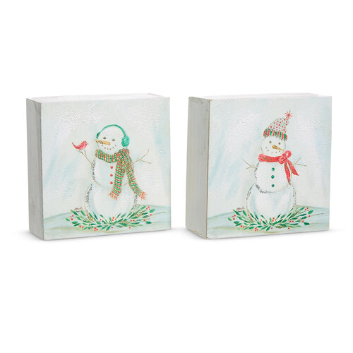  Sketched Snowmen Block 5" 