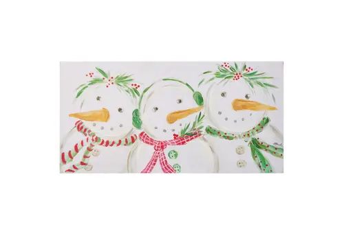  Snowman Trio Wall Art 19.75" 