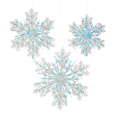 White Irid Snowflake Ornament   White Irid Snowflake Ornament